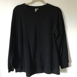 ASOS black cotton crew sweatshirt